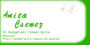 anita csemez business card